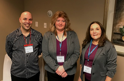 Corey Poirier, Shanda Seraphin and Barbara Steckly at WEBA breakfast with and Edmonton’s business leaders